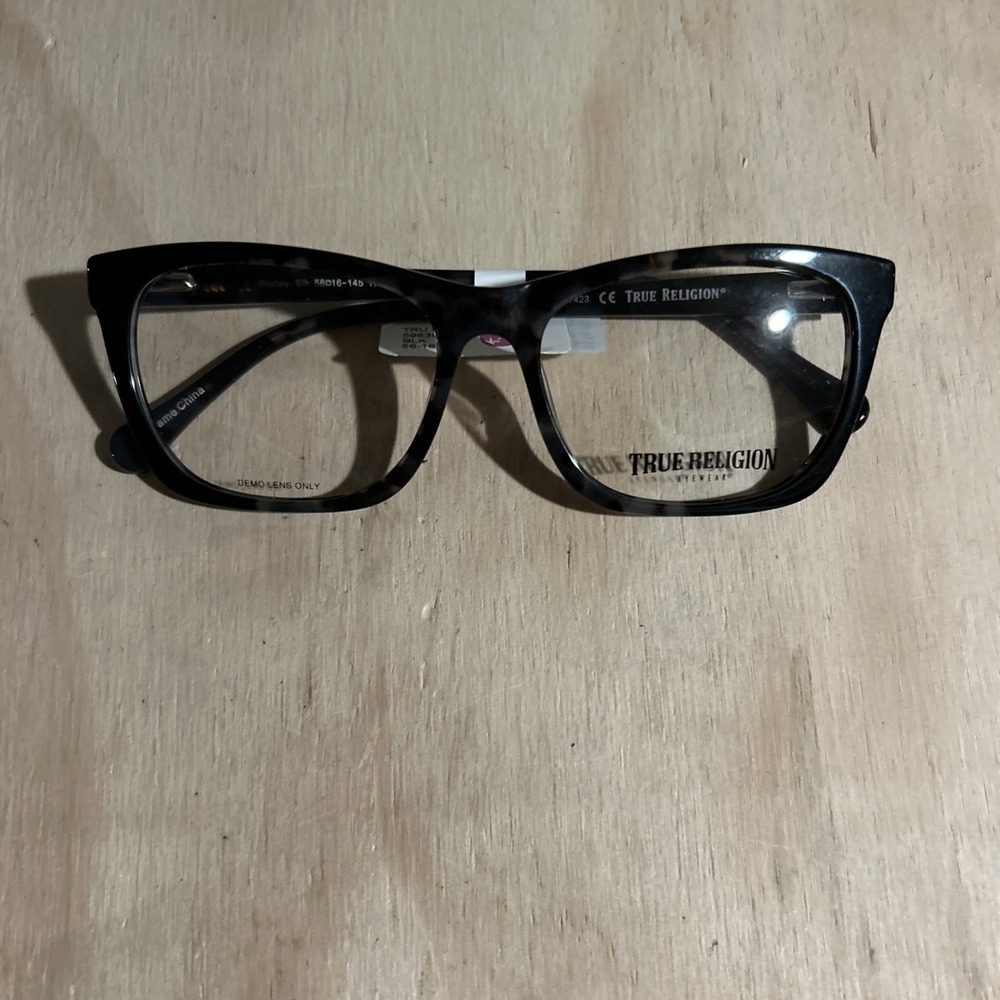 True Religion Shirley Eyeglass Frames Black 56-16-145 NWT Frames Only